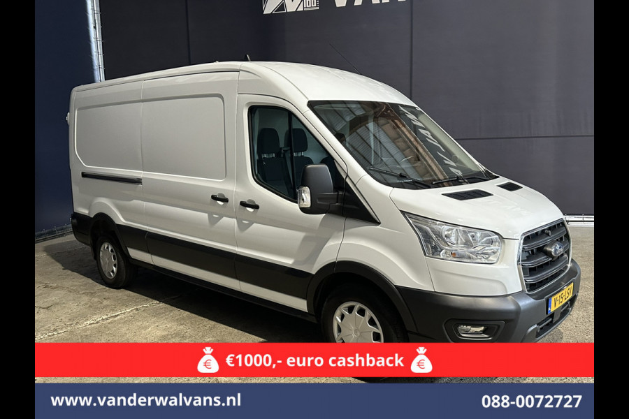 Ford Transit 2.0 TDCI 131pk L3H2 Euro6 Airco | Camera | Navigatie | Apple Carplay | Stoelverwarming Cruisecontrol, Android auto, Verwarmde voorruit, Parkeersensoren, Bijrijdersbank, 2500kg trekvermogen
