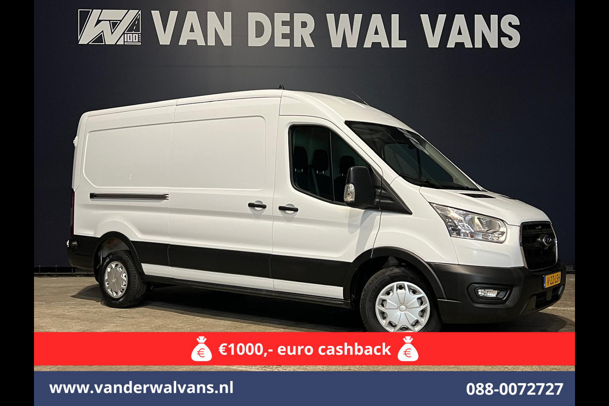 Ford Transit 2.0 TDCI 131pk L3H2 Euro6 Airco | Apple Carplay | Camera | Navigatie | Stoelverwarming | Cruisecontrol Parkeersensoren, Android Auto, Verwarmde voorruit, Bijrijdersbank