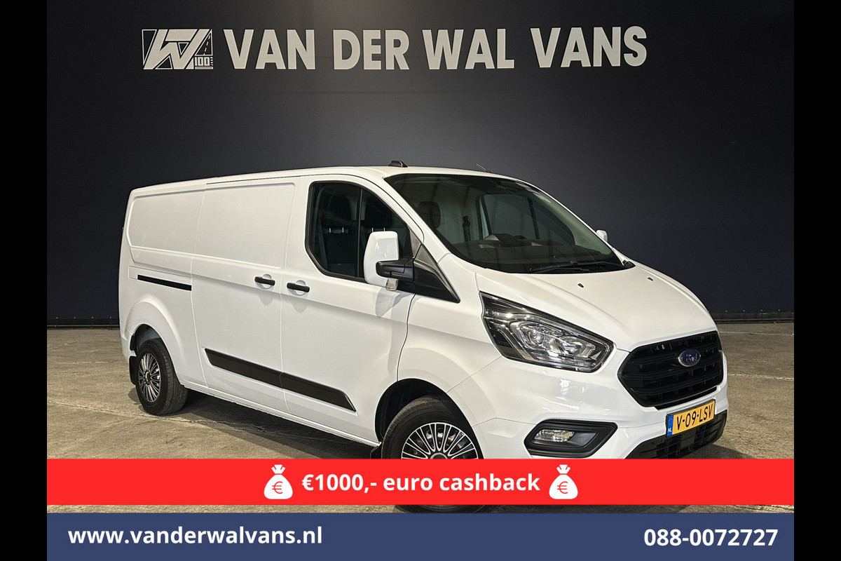 Ford Transit Custom 2.0 TDCI 130pk L2H1 Euro6 ** Airco | LED | Cruisecontrol | Verwarmde voorruit | Parkeersensoren Bijrijdersbank, 2800kg trekvermogen