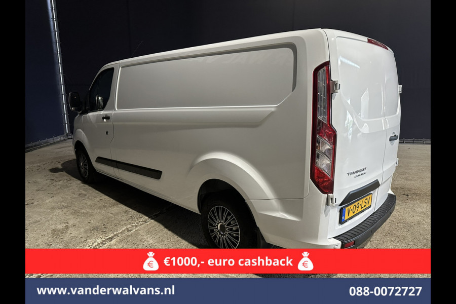 Ford Transit Custom 2.0 TDCI 130pk L2H1 Euro6 ** Airco | LED | Cruisecontrol | Verwarmde voorruit | Parkeersensoren Bijrijdersbank, 2800kg trekvermogen