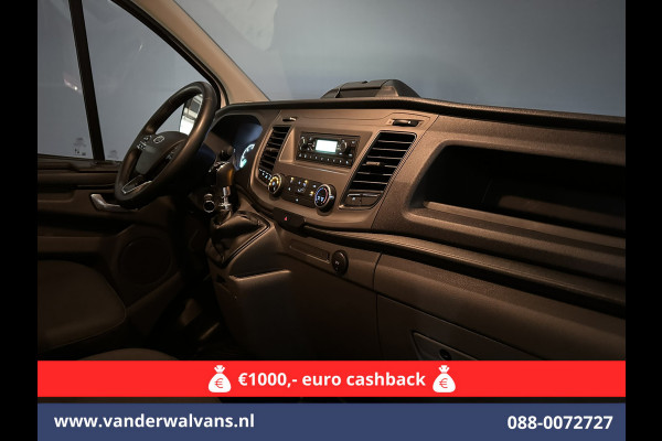 Ford Transit Custom 2.0 TDCI 130pk L2H1 Euro6 ** Airco | LED | Cruisecontrol | Verwarmde voorruit | Parkeersensoren Bijrijdersbank, 2800kg trekvermogen