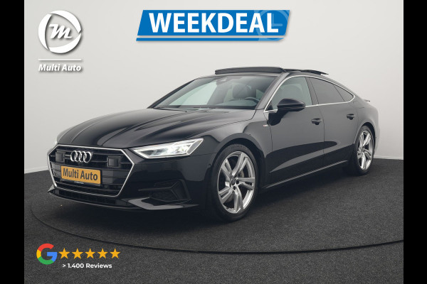 Audi A7 Sportback 50 TFSI e quattro S Line Plug In Hybrid 299pk Dealer O.H PHEV | Panodak | Adaptive Cruise | 360 Camera | Alcantara Sportstoelen Memory & Verwarmd | Apple Carplay | Blis | Navigatie | Virtual | DAB | 20"L.M |