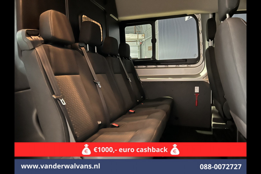Ford Transit 2.0 TDCI 131pk L3H2 Dubbele Cabine Euro6 Airco | 6-Zits | LED | 2500kg Trekhaak | Cruisecontrol Verwarmde voorruit, Parkeersensoren