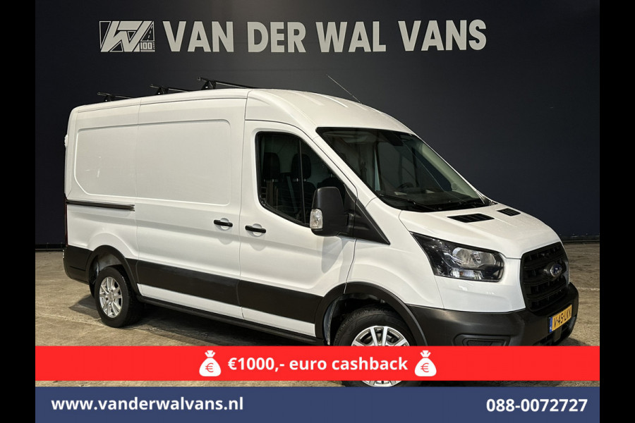 Ford Transit 2.0 TDCI L2H2 Euro6 Airco | 2450kg Trekhaak | LM velgen | Verwarmde voorruit Dakdragers, Bijrijdersbank