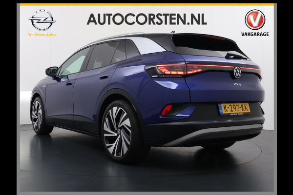 Volkswagen ID.4 Max Pro 1ST 77kWh W-pomp Trekhaak Panodak Camera 21" PDC-a+v Matrix-LED-a+v Adap.Cruise Navi Ergo-Active Stoelen Memory Dynamisch onderstel Stoelverwarming Lmv Elek.Achterklep Privacy Glas Voorruitverwarming Wifi SOH 87% 1e Eigenaar Origineel Nederlandse Auto 1.000KG Trekgewicht € 58.000 nieuw !