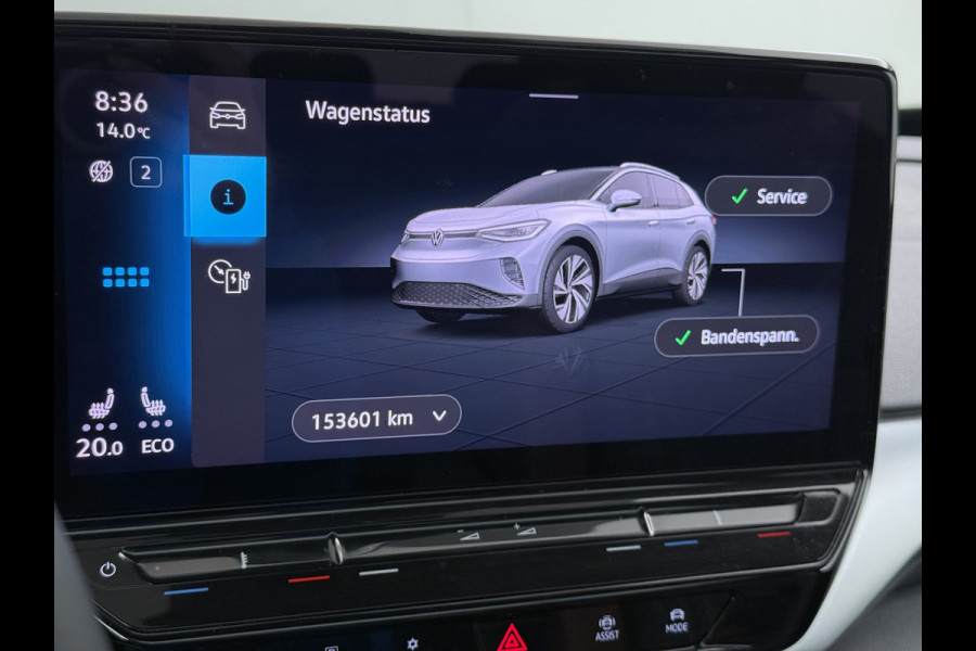 Volkswagen ID.4 Max Pro 1ST 77kWh W-pomp Trekhaak Panodak Camera 21" PDC-a+v Matrix-LED-a+v Adap.Cruise Navi Ergo-Active Stoelen Memory Dynamisch onderstel Stoelverwarming Lmv Elek.Achterklep Privacy Glas Voorruitverwarming Wifi SOH 87% 1e Eigenaar Origineel Nederlandse Auto 1.000KG Trekgewicht € 58.000 nieuw !