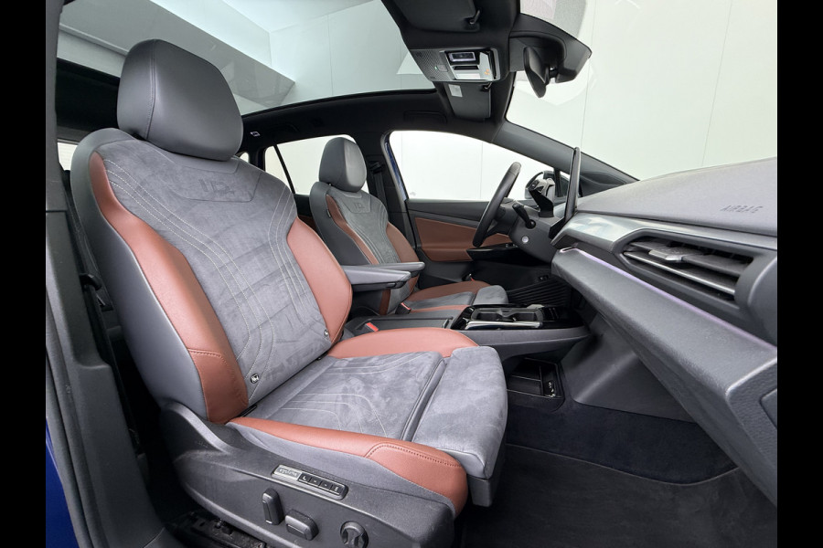 Volkswagen ID.4 Max Pro 1ST 77kWh W-pomp Trekhaak Panodak Camera 21" PDC-a+v Matrix-LED-a+v Adap.Cruise Navi Ergo-Active Stoelen Memory Dynamisch onderstel Stoelverwarming Lmv Elek.Achterklep Privacy Glas Voorruitverwarming Wifi SOH 87% 1e Eigenaar Origineel Nederlandse Auto 1.000KG Trekgewicht € 58.000 nieuw !