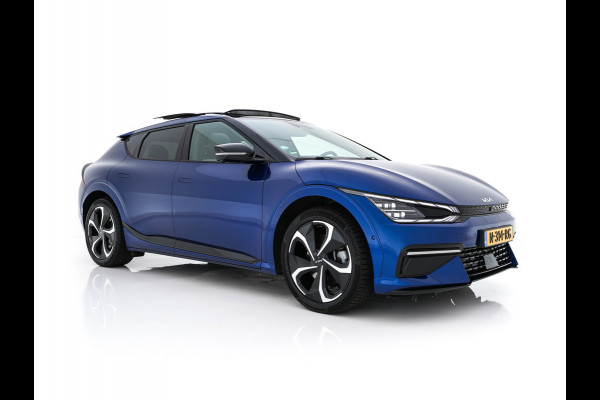 Kia Ev6 GT-Line AWD 77.4 kWh [ 3-Fase ] {SOH-100%} (INCL.BTW) Aut. *PANO | HEAD-UP | LEATHER-ALCANTARA | ADAPTIVE-CRUISE | DIGI-COCKPIT | MERIDIAN-AUDIO | MEMORY-PACK | FULL-LED | KEYLESS | TOP-VIEW | DAB | BLIND-SPOT | NAVI-FULLMAP | PRIVACY