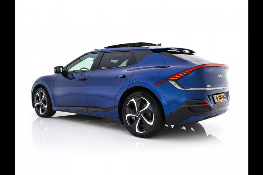 Kia Ev6 GT-Line AWD 77.4 kWh [ 3-Fase ] {SOH-100%} (INCL.BTW) Aut. *PANO | HEAD-UP | LEATHER-ALCANTARA | ADAPTIVE-CRUISE | DIGI-COCKPIT | MERIDIAN-AUDIO | MEMORY-PACK | FULL-LED | KEYLESS | TOP-VIEW | DAB | BLIND-SPOT | NAVI-FULLMAP | PRIVACY