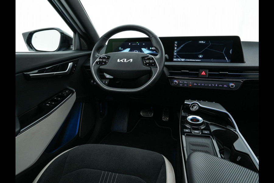 Kia Ev6 GT-Line AWD 77.4 kWh [ 3-Fase ] {SOH-100%} (INCL.BTW) Aut. *PANO | HEAD-UP | LEATHER-ALCANTARA | ADAPTIVE-CRUISE | DIGI-COCKPIT | MERIDIAN-AUDIO | MEMORY-PACK | FULL-LED | KEYLESS | TOP-VIEW | DAB | BLIND-SPOT | NAVI-FULLMAP | PRIVACY