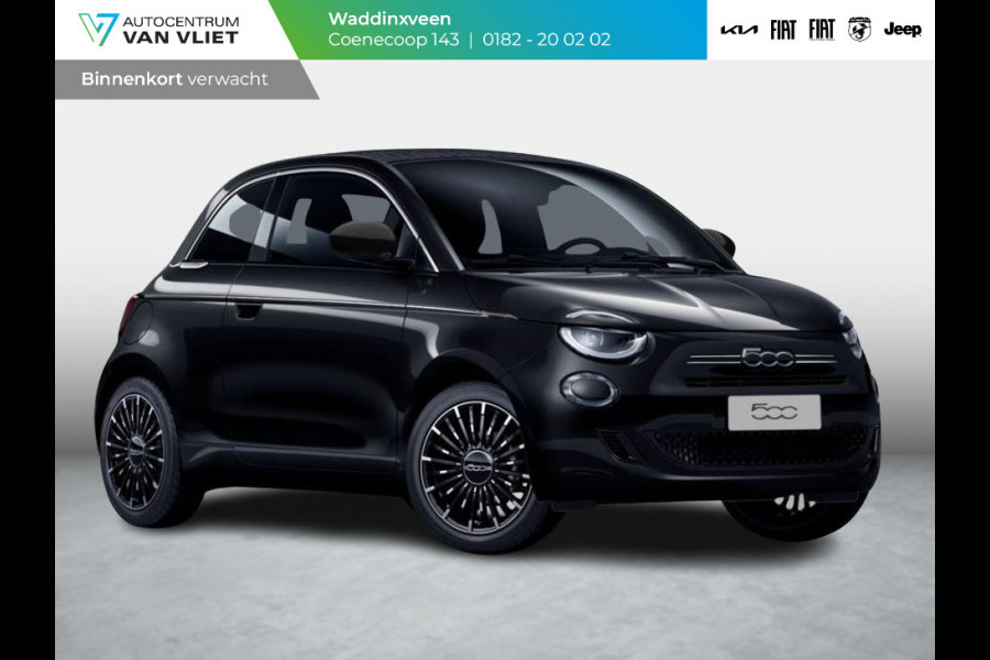 Fiat 500 Hybrid La Prima Cabrio | Clima | LED | PDC | JBL Premium Audio | 17" | Camera | BSM | Canneloni Ivory/Piombo interieur