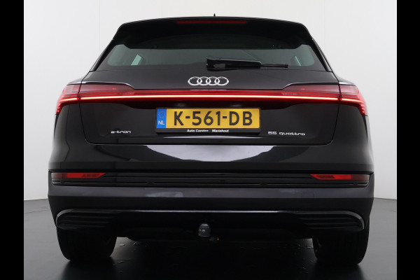 Audi e-tron 55 Quattro 95kWh 408PK Trekhaak Elektr.Leer+Verwarmd Pano-Dak Trekhaak Luchtvering Adap.Cruise Navi Ecc Stoelverwarming Business LED Lmv Elek.Achterklep Privacy Glas Keyless Zwarte Hemel Origineel Nederlandse Auto SOH 89% Trekhaak 1800kg !