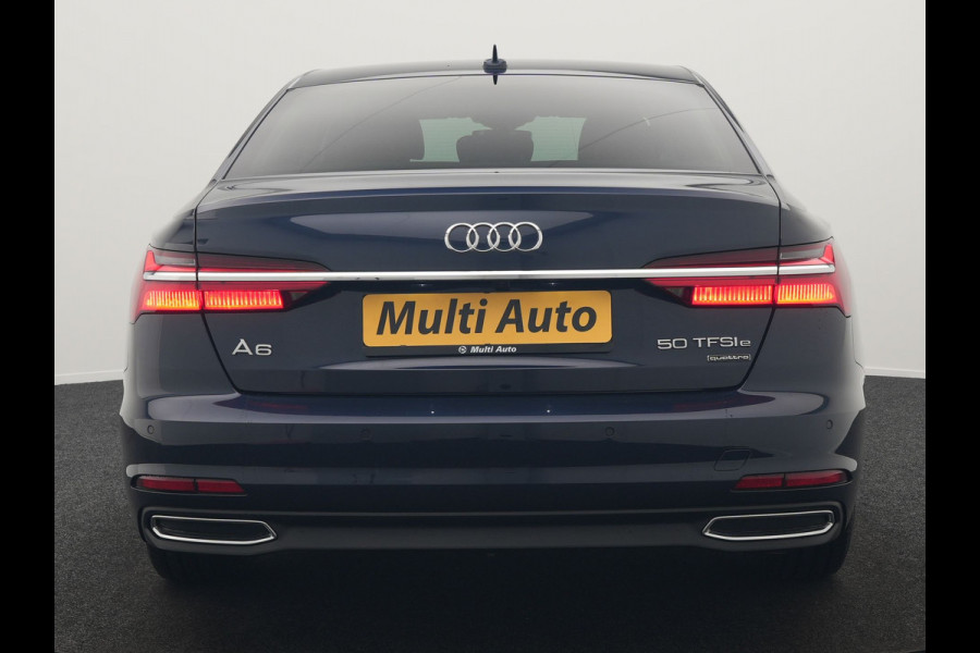 Audi A6 Limousine 50 TFSI e Quattro Business edition Plug In Hybrid 300pk Dealer O.H PHEV | Trekhaak af Fabriek | Adaptive Cruise | Lederen Comfortzetels Memory | Head Up | Camera | Park Assist | BLIS | Apple Carplay |