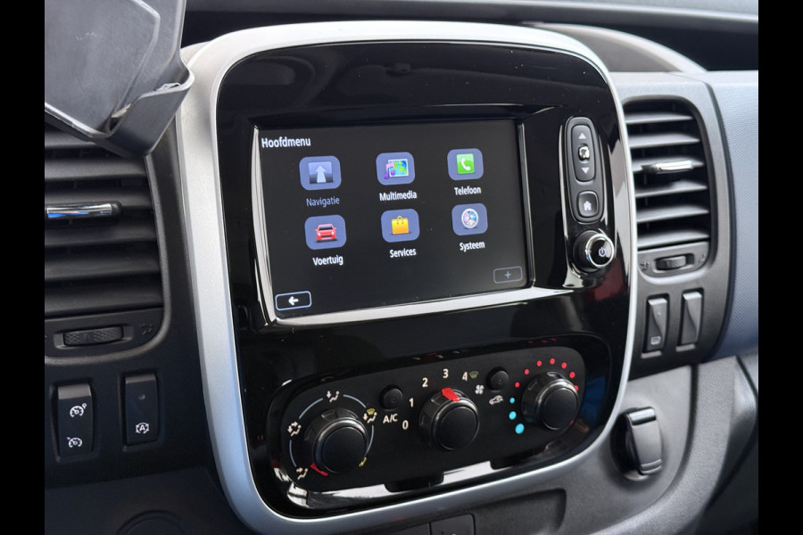 Opel Vivaro D126pk L2H1 D. C Dubbele Cabine Euro 6 Navi Airco Trekhaak Camera Cruise Control Bluetooth Pdc 5-Persoons Betonplex Vloer Wandbetimmering Schuifdeur Regen-Lichtsensor 1.6CDTI 1e Eigenaar Origineel Nederlandse Auto Dealeronderhouden 2.000kg trekvermogen