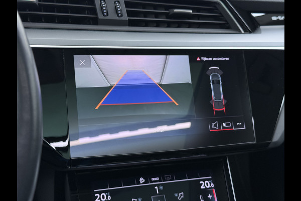 Audi e-tron 313pk Quattro Leer PanoDak Adaptive.Cruise Camera Elek.Stoelen+Memory+Verwarmd Navi Ecc Pdc Stoelverwarming Elek.Achterklep AWD Led Bluetooth Rijstrooksensor WiFi Lmv 4WD SOH 91% Business Edition Plus 71kWh Origineel Nederlandse Auto 1800kg trekvermogen!