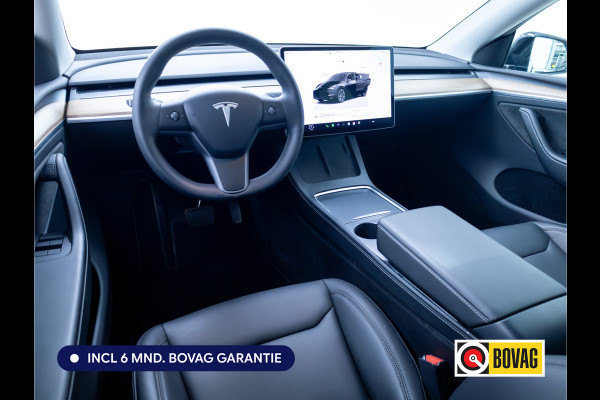 Tesla Model Y RWD 58 kWh | Panoramadak | Stoel-stuurverwarming | Zwart leder | Navigatie | Extra getint glas Camera, Autopilot, Dodehoek detector, Elektrisch verstelbare stoelen