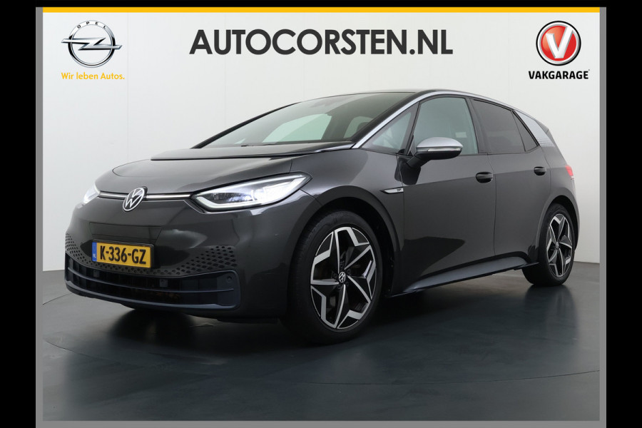 Volkswagen ID.3 First Plus 58kWh 204pk Camera Trekhaak 19"lm Adap.Cruise Matrix-Led Navi-Pro Ecc Apple Carplay Android Auto Pdc SOH 90% Lmv Stoel+Stuurverwarming Wifi  Rijstrooksensor Origineel Nederlandse Auto € 43.675,- nieuw