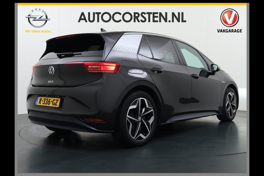 Volkswagen ID.3 First Plus 58kWh 204pk Camera Trekhaak 19"lm Adap.Cruise Matrix-Led Navi-Pro Ecc Apple Carplay Android Auto Pdc SOH 90% Lmv Stoel+Stuurverwarming Wifi  Rijstrooksensor Origineel Nederlandse Auto € 43.675,- nieuw