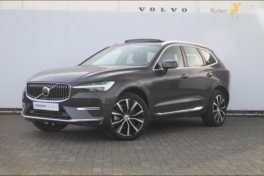 Volvo XC60 T6 350PK Automaat Plug-in hybrid AWD Ultra Bright Head-up display/ Harman Kardon audio/ BLIS/ Elektrischbedienbare stoelen met geheugen/ Moritz Leder/ Panoramadak/ Adaptive cruise control/ Pilot assist/ Apple Carplay/ Android auto/