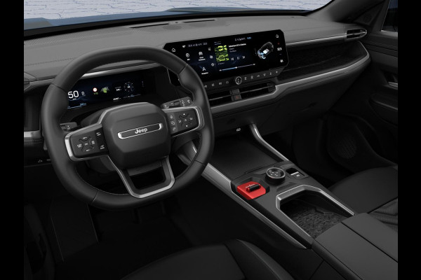 Jeep Compass First Edition 74 kWh | Adapt. Cruise | Camera | Carplay | 20" | Elektr. A-Klep | Navi | Winter Pack | Schuif/Kanteldak | Premium Pack | Conv. Pack | Warmtepomp