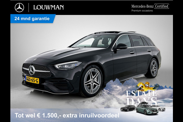 Mercedes-Benz C-Klasse Estate 180 Star Edition AMG Panoramadak elct. | 5 spaaks licht metalen velgen | Naviagtie | parking support met camera achter\| Inclusief 24 maanden Mercedes-Benz Certified garantie voor Europa.