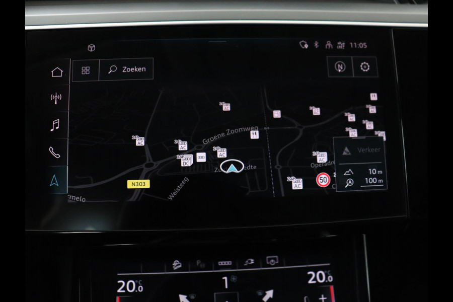 Audi e-tron 55 quattro edition 95kWh | Leder | Carplay | Trekhaak | Virtual Cockpit | Navigatie | Luchtvering | Parkeerhulp | Audi Sound | Cruise control