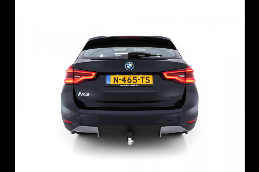 BMW iX3 High Executive 80 kWh [ 3-Fase ] (INCL-BTW) Aut. *PANO | HEAD-UP | LEATHER | ADAPTIVE-CRUISE | FULL-LED | BLIND-SPOT | MEMORY-PACK | DIGI-COCKPIT | HEATED-COMFORTSEATS | KEYLESS | TOP-VIEW | DAB+ | NAVI | TOWBAR | 20'