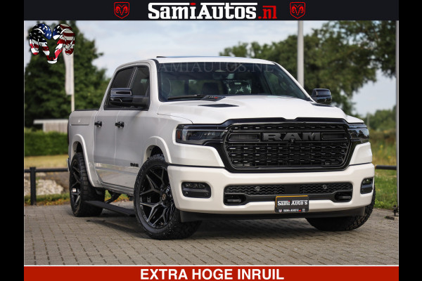 Dodge Ram 1500 1500 Limited Night High Output 540HP 706Nm | Massage + Full Option | De Meest Luxe en Volle Pick-Up in zijn Klasse | Comfortabele Dubbele Cabine met Royale 5 Zitplaatsen | BPM vrij | Nu Leverbaar uit Voorraad | Voorraad Nr 2298 - 7479