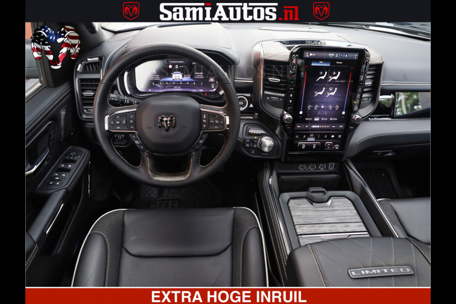 Dodge Ram 1500 1500 Limited Night High Output 540HP 706Nm | Massage + Full Option | De Meest Luxe en Volle Pick-Up in zijn Klasse | Comfortabele Dubbele Cabine met Royale 5 Zitplaatsen | BPM vrij | Nu Leverbaar uit Voorraad | Voorraad Nr 2298 - 7479