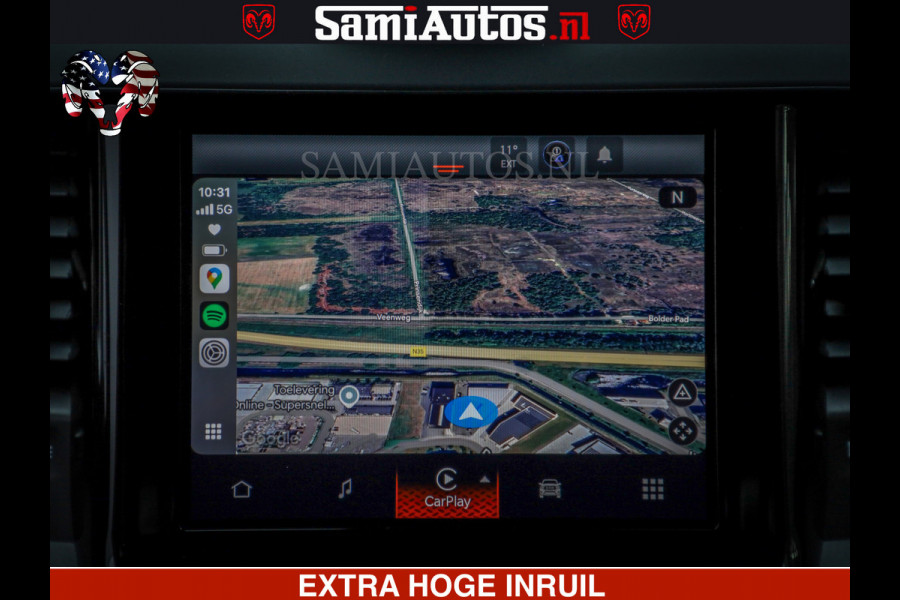 Dodge Ram RS LEDER RODE STIKSELS | 6 PERSOONS | 420Pk 636Nm | Pick-Up | Comfortabele Dubbele Cabine met Royale 6 Zitplaatsen | BPM vrij | Nu Leverbaar uit Voorraad | Voorraad Nr 2217- 2911