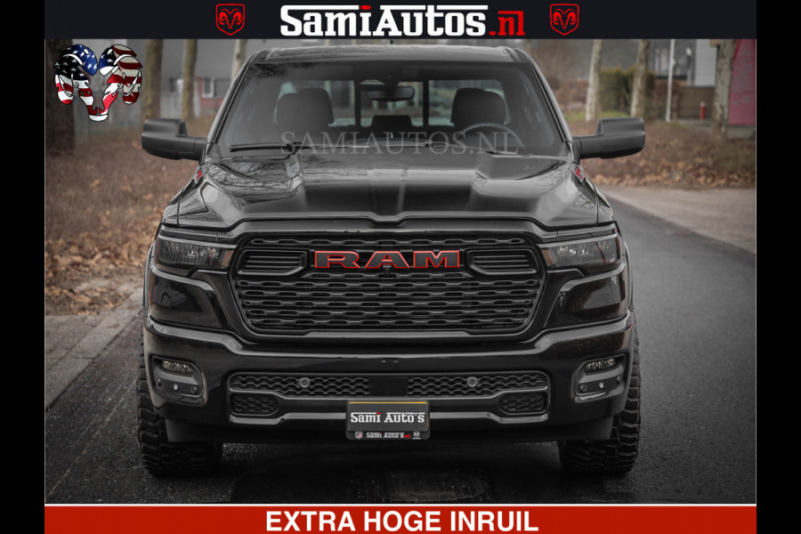 Dodge Ram RS LEDER RODE STIKSELS | 6 PERSOONS | 420Pk 636Nm | Pick-Up | Comfortabele Dubbele Cabine met Royale 6 Zitplaatsen | BPM vrij | Nu Leverbaar uit Voorraad | Voorraad Nr 2217- 2911
