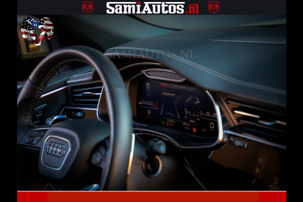 Audi RS Q8 RSQ8 600PK 4.0 TFSI | MATT OLIVE GREEN | QUATTRO | MEGA VOLLE RSQ8 | BANG & OLUFSEN | HUD | 4 WIELBESTURING | 23 INCH AUDI SPORT WHEELS | RS BEKLEDING ZWART | PANO | SOFTCLOSE | De Lamborghini Urus en Audi RS Q8 zijn beide supersnelle SUV's met dezelfde basis (4.0L V8 twin-turbo motor van de VW Group)