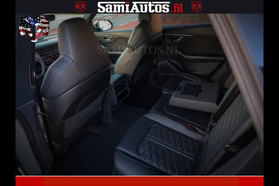 Audi RS Q8 RSQ8 600PK 4.0 TFSI | MATT OLIVE GREEN | QUATTRO | MEGA VOLLE RSQ8 | BANG & OLUFSEN | HUD | 4 WIELBESTURING | 23 INCH AUDI SPORT WHEELS | RS BEKLEDING ZWART | PANO | SOFTCLOSE | De Lamborghini Urus en Audi RS Q8 zijn beide supersnelle SUV's met dezelfde basis (4.0L V8 twin-turbo motor van de VW Group)