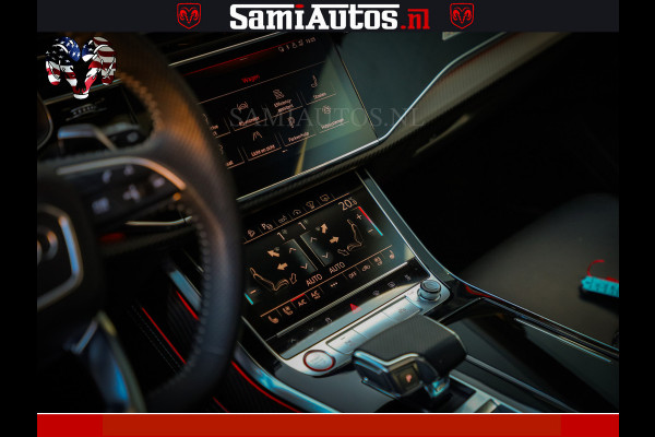 Audi RS Q8 RSQ8 600PK 4.0 TFSI | MATT OLIVE GREEN | QUATTRO | MEGA VOLLE RSQ8 | BANG & OLUFSEN | HUD | 4 WIELBESTURING | 23 INCH AUDI SPORT WHEELS | RS BEKLEDING ZWART | PANO | SOFTCLOSE | De Lamborghini Urus en Audi RS Q8 zijn beide supersnelle SUV's met dezelfde basis (4.0L V8 twin-turbo motor van de VW Group)