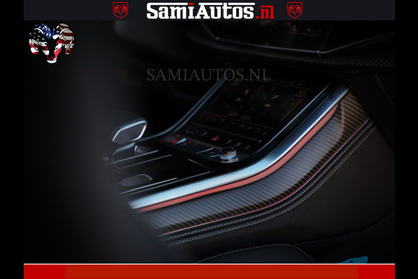 Audi RS Q8 RSQ8 600PK 4.0 TFSI | MATT OLIVE GREEN | QUATTRO | MEGA VOLLE RSQ8 | BANG & OLUFSEN | HUD | 4 WIELBESTURING | 23 INCH AUDI SPORT WHEELS | RS BEKLEDING ZWART | PANO | SOFTCLOSE | De Lamborghini Urus en Audi RS Q8 zijn beide supersnelle SUV's met dezelfde basis (4.0L V8 twin-turbo motor van de VW Group)