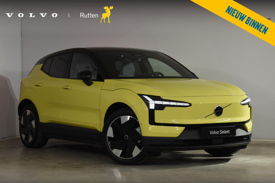 Volvo EX30 272PK Single Motor Extended Range Ultra 69 kWh / 360 Camera / Panoramadak / Voorstoelen en stuurwiel verwarmd / Adaptive cruise / Harman Kardon / Elektrisch verstelbare stoelen / Privacy glass / Elektrische achterklep / Wool Blend bekleding