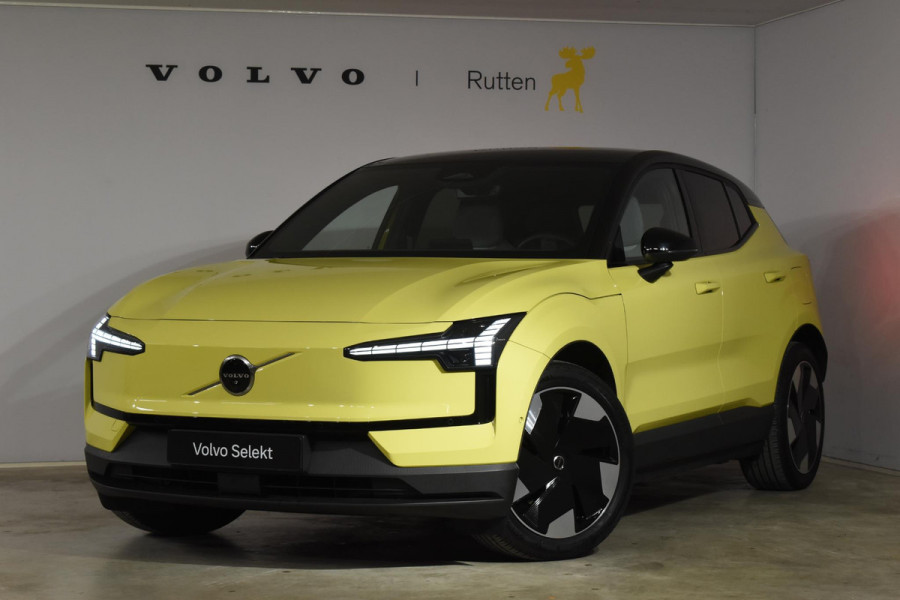 Volvo EX30 272PK Single Motor Extended Range Ultra 69 kWh / 360 Camera / Panoramadak / Voorstoelen en stuurwiel verwarmd / Adaptive cruise / Harman Kardon / Elektrisch verstelbare stoelen / Privacy glass / Elektrische achterklep / Wool Blend bekleding