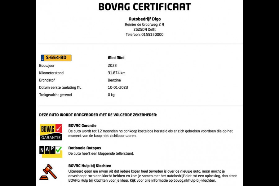 MINI Mini 1.5 Cooper Sports Classic Automaat | Apple Carplay & AndroidAUTO | Parkeersensoren | 1e eigenaar |