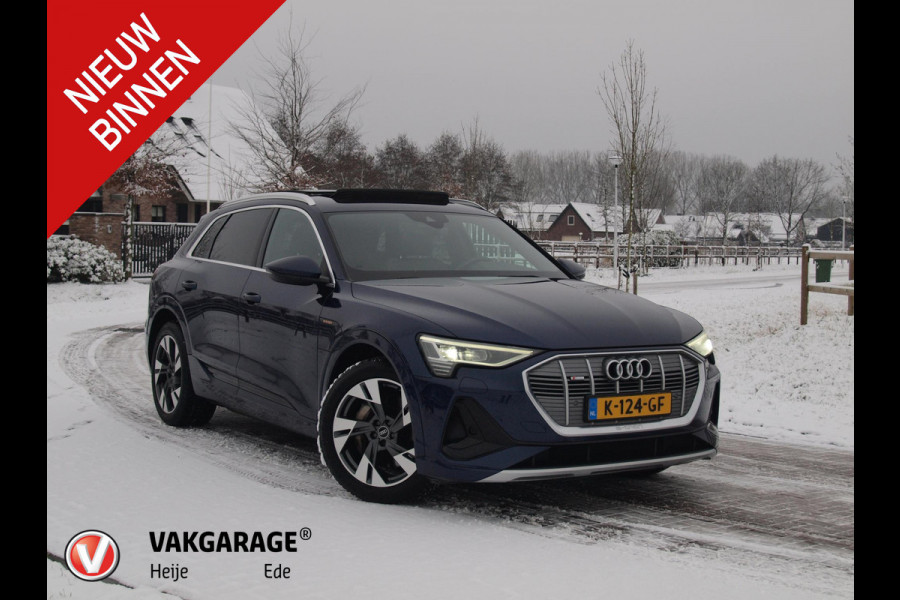 Audi e-tron 55 quattro S edition 95 kWh | SOH 95% | S-Line | Panoramadak | Trekhaak | Apple Carplay | Cruise Control | Parkeersensoren |