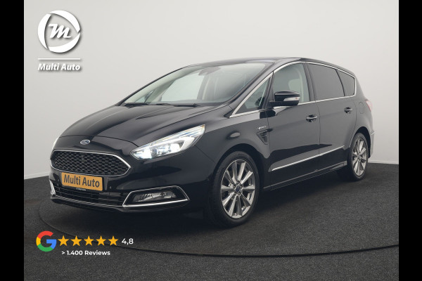 Ford S-Max 2.0 Vignale 7 Persoons 241pk Dealer O.H. | Panodak | Adaptive Cruise | 360 Camera | Lederen Comfortstoelen Memory & Verwarmd | Apple Carplay | Stuur Verwarmd | Keyless | Sfeerverlichting | Blis | Navigatie | DAB |
