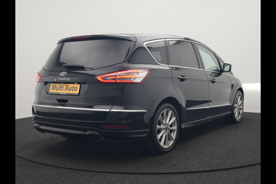 Ford S-Max 2.0 Vignale 7 Persoons 241pk Dealer O.H. | Panodak | Adaptive Cruise | 360 Camera | Lederen Comfortstoelen Memory & Verwarmd | Apple Carplay | Stuur Verwarmd | Keyless | Sfeerverlichting | Blis | Navigatie | DAB |