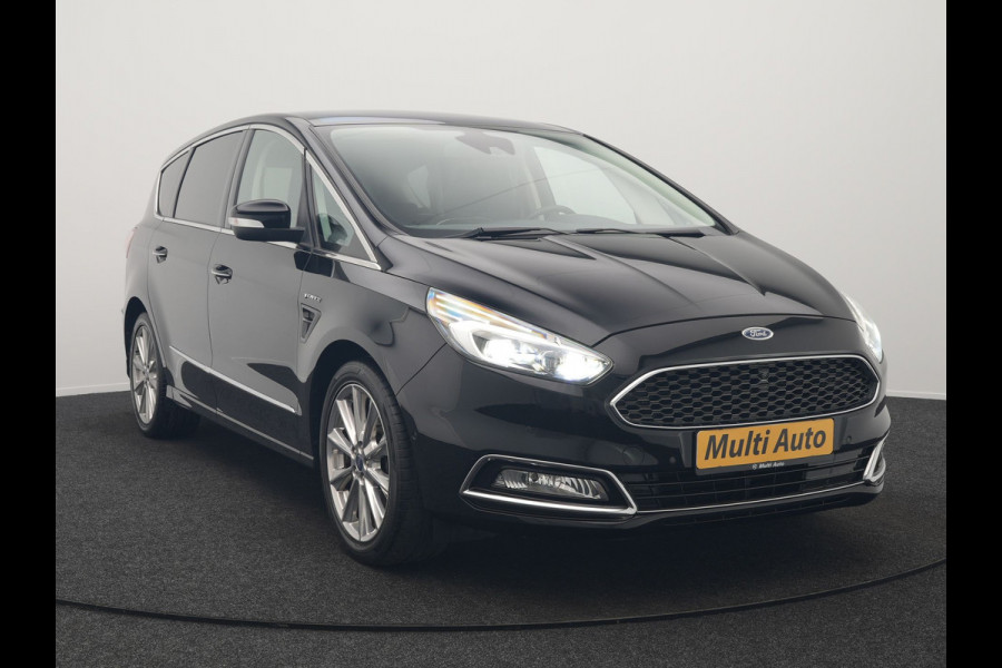 Ford S-Max 2.0 Vignale 7 Persoons 241pk Dealer O.H. | Panodak | Adaptive Cruise | 360 Camera | Lederen Comfortstoelen Memory & Verwarmd | Apple Carplay | Stuur Verwarmd | Keyless | Sfeerverlichting | Blis | Navigatie | DAB |