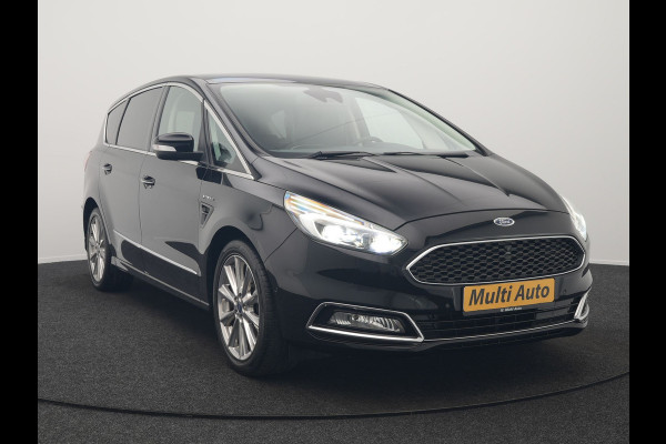 Ford S-Max 2.0 Vignale 7 Persoons 241pk Dealer O.H. | Panodak | Adaptive Cruise | 360 Camera | Lederen Comfortstoelen Memory & Verwarmd | Apple Carplay | Stuur Verwarmd | Keyless | Sfeerverlichting | Blis | Navigatie | DAB |