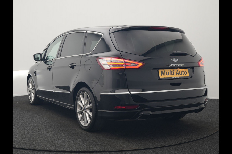 Ford S-Max 2.0 Vignale 7 Persoons 241pk Dealer O.H. | Panodak | Adaptive Cruise | 360 Camera | Lederen Comfortstoelen Memory & Verwarmd | Apple Carplay | Stuur Verwarmd | Keyless | Sfeerverlichting | Blis | Navigatie | DAB |