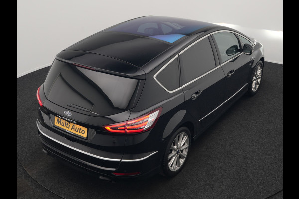 Ford S-Max 2.0 Vignale 7 Persoons 241pk Dealer O.H. | Panodak | Adaptive Cruise | 360 Camera | Lederen Comfortstoelen Memory & Verwarmd | Apple Carplay | Stuur Verwarmd | Keyless | Sfeerverlichting | Blis | Navigatie | DAB |