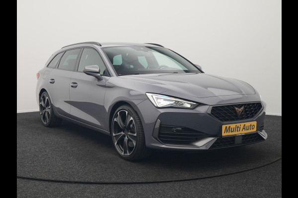 CUPRA Leon Sportstourer 1.4 e-Hybrid VZ Plug In Hybrid 245pk Dealer O.H PHEV | Keyless | Cruise Control | Lederen Sportstoelen Verwarmd | Navigatie | Virtual | Front & Lane Assist | Sportstuur Verwarmd | Sfeerverlichting | DAB | 19"L.M |