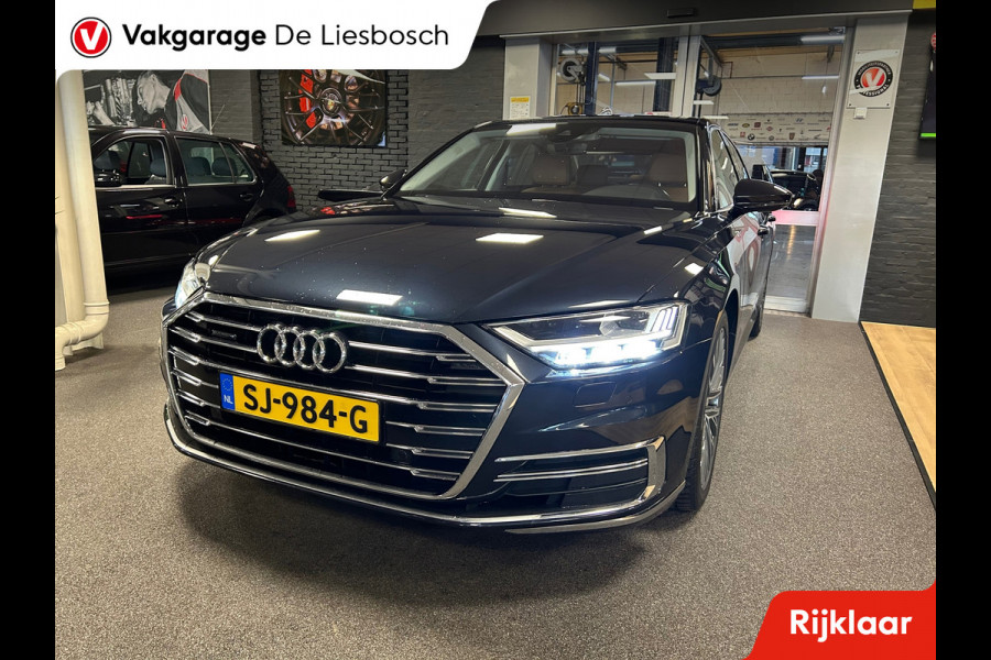 Audi A8 55 TFSI quattro / Leder / Navigatie / 20inch / B&O / stoel verwarming voor + achter.