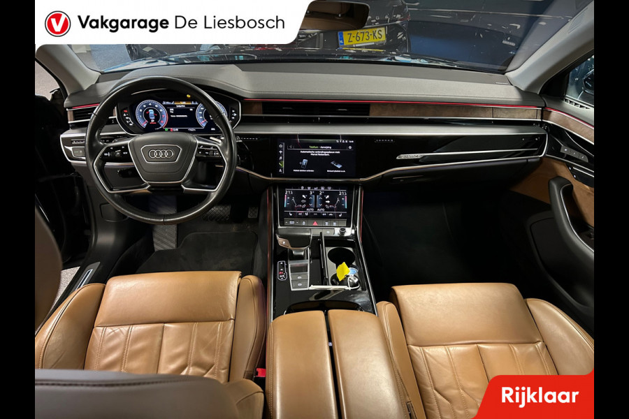 Audi A8 55 TFSI quattro / Leder / Navigatie / 20inch / B&O / stoel verwarming voor + achter.