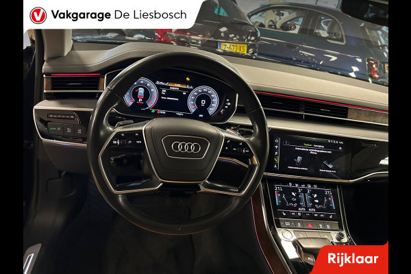 Audi A8 55 TFSI quattro / Leder / Navigatie / 20inch / B&O / stoel verwarming voor + achter.