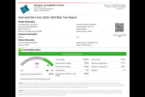 Audi Q4 e-tron 40 Advanced edition 77 kWh|92% SOH|AFN.TREKHAAK|ACC|CAMERA|CARPLAY/ANDROID|STOELVERW|NAVI|IN BTW|ORG.NL|1e EIG|NAP|